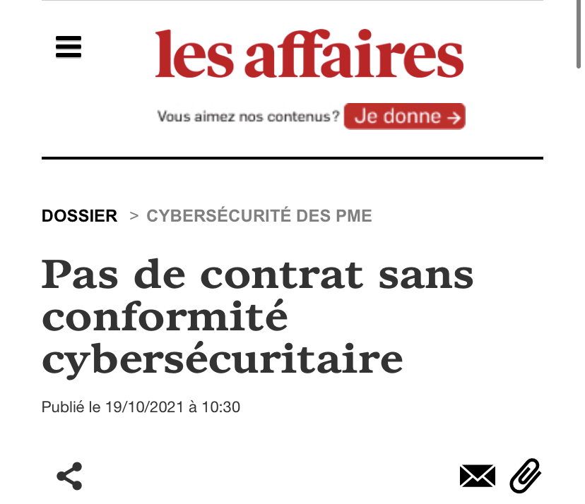 Pas de contrat sans conformité cybersécuritaire